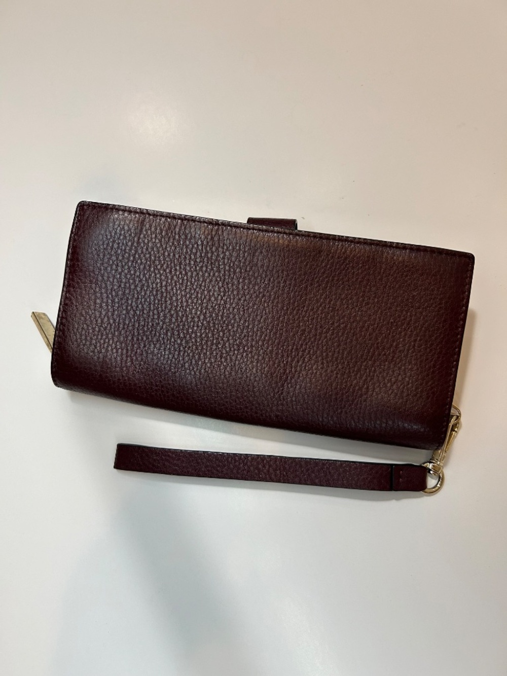 Danier Women’s Leather Long Wallet Multi ID Card Holder Clutch Purse Burgundy - Picture 8 of 13